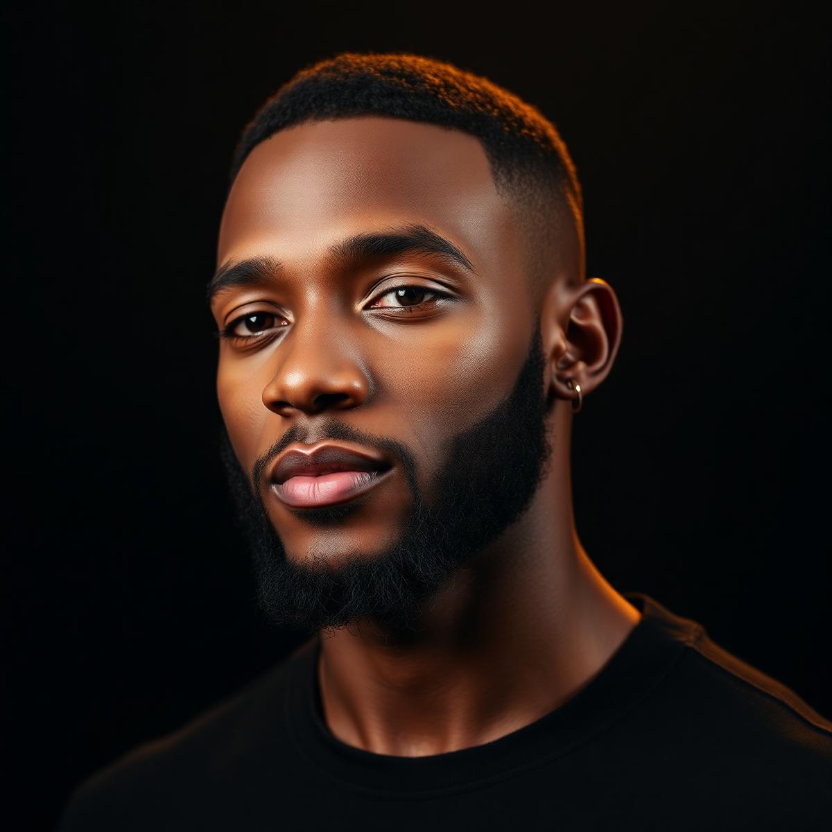 Client after a Noir & Crown fade and beard sculpt